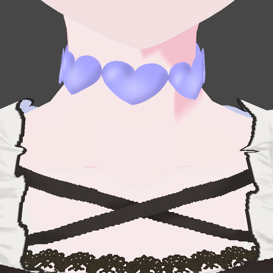 VRoid Collar | Choker | Necklace | "Hair Textures" | Various Colors | Pearl | Necklace | 首飾り