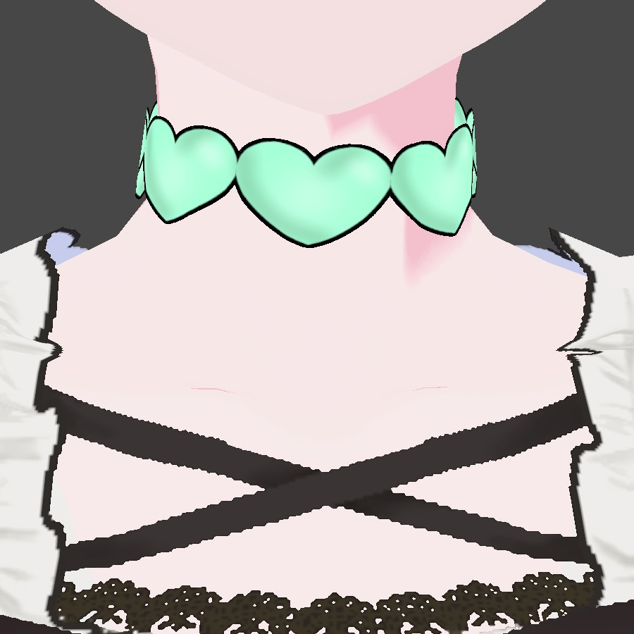 VRoid Collar | Choker | Necklace | "Hair Textures" | Various Colors | Pearl | Necklace | 首飾り