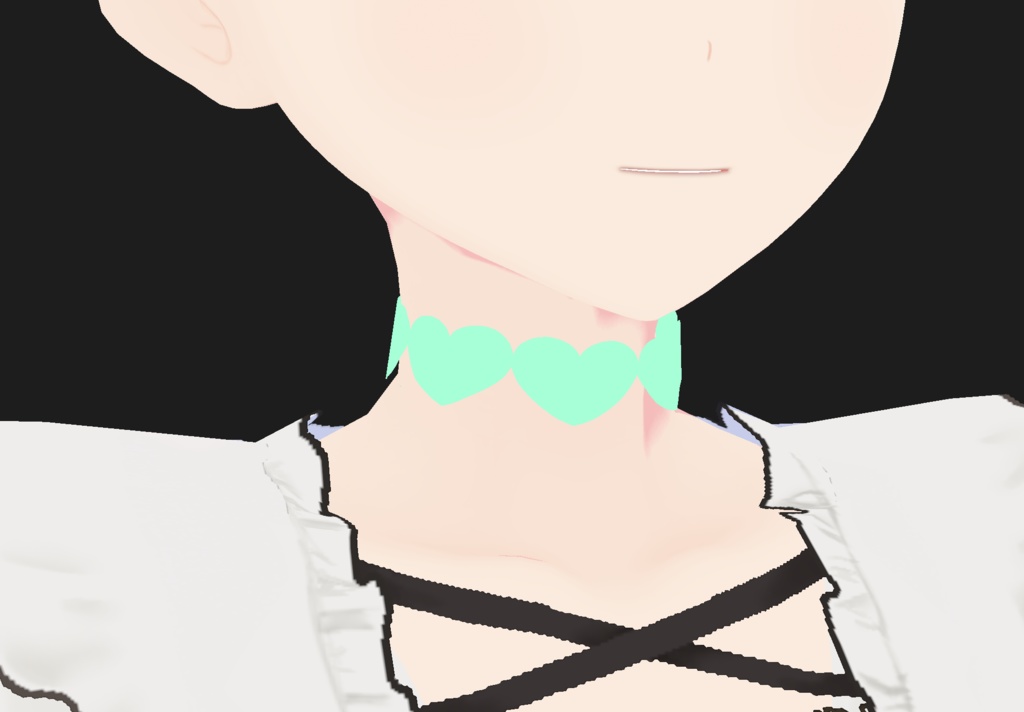 VRoid Collar | Choker | Necklace | "Hair Textures" | Various Colors | Pearl | Necklace | 首飾り