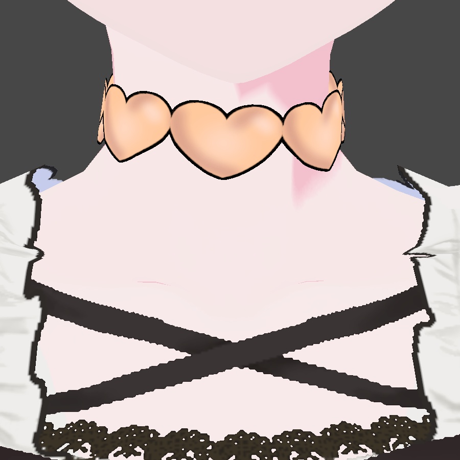 VRoid Collar | Choker | Necklace | "Hair Textures" | Various Colors | Pearl | Necklace | 首飾り