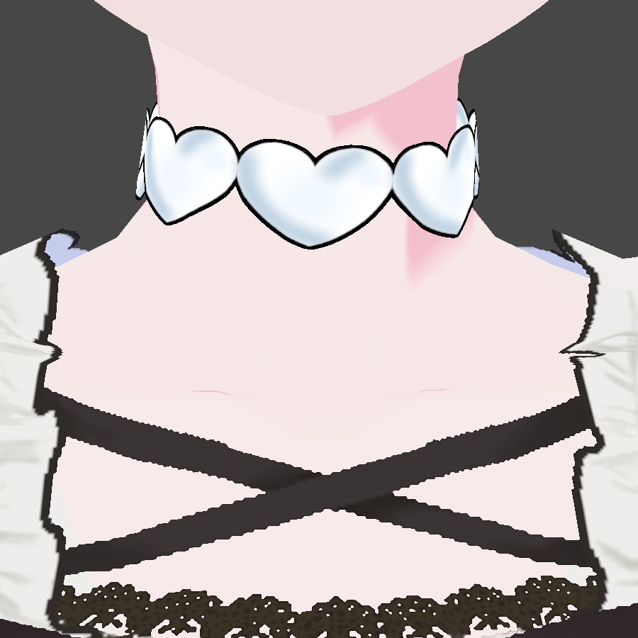 VRoid Collar | Choker | Necklace | "Hair Textures" | Various Colors | Pearl | Necklace | 首飾り