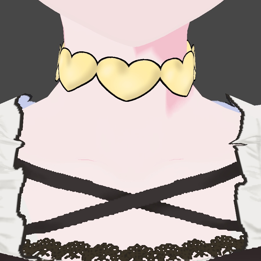 VRoid Collar | Choker | Necklace | "Hair Textures" | Various Colors | Pearl | Necklace | 首飾り