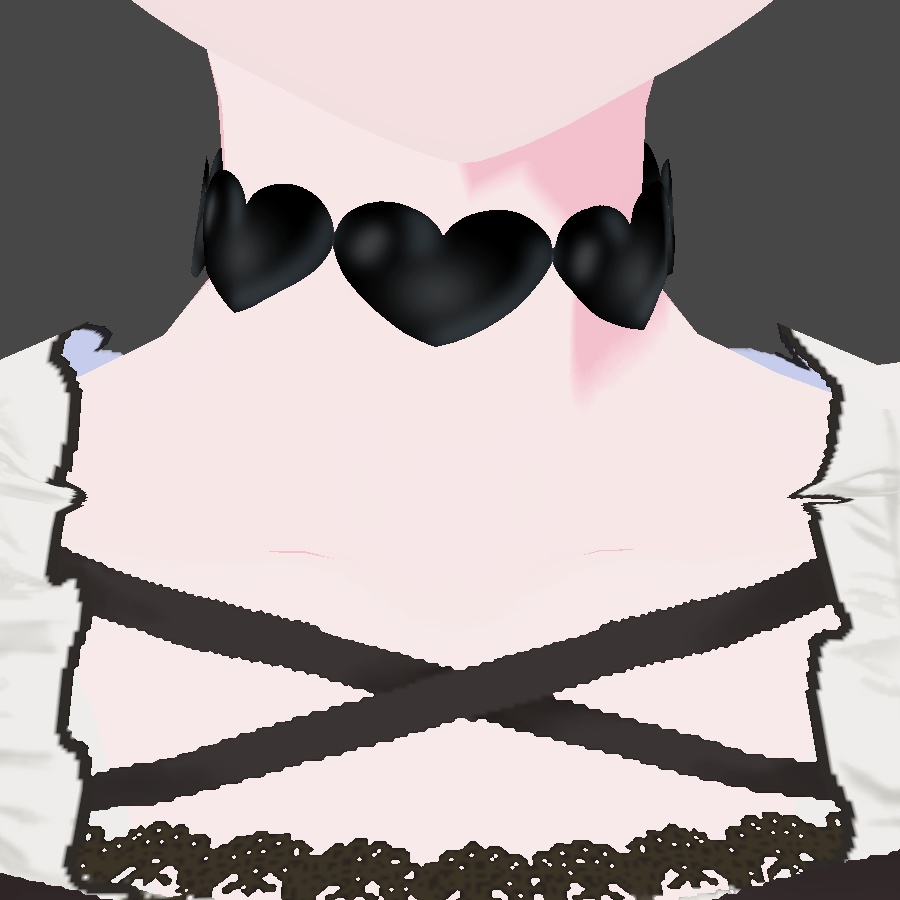 VRoid Collar | Choker | Necklace | "Hair Textures" | Various Colors | Pearl | Necklace | 首飾り
