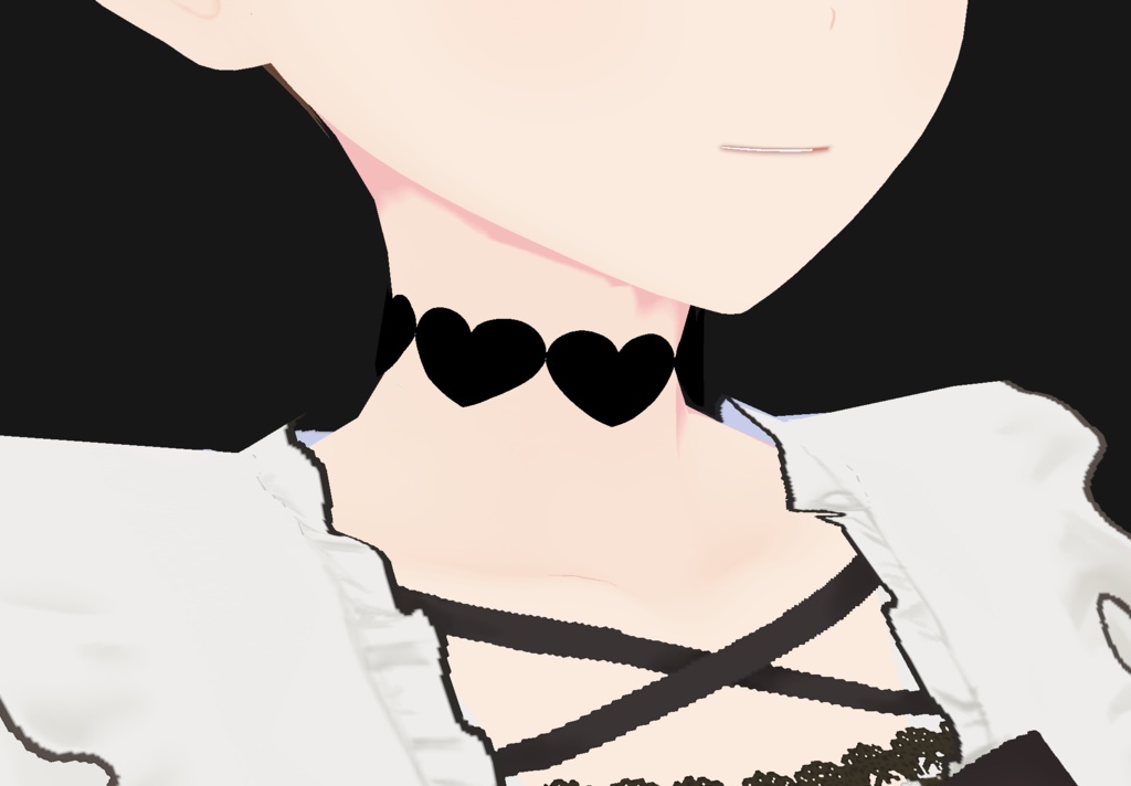 VRoid Collar | Choker | Necklace | "Hair Textures" | Various Colors | Pearl | Necklace | 首飾り