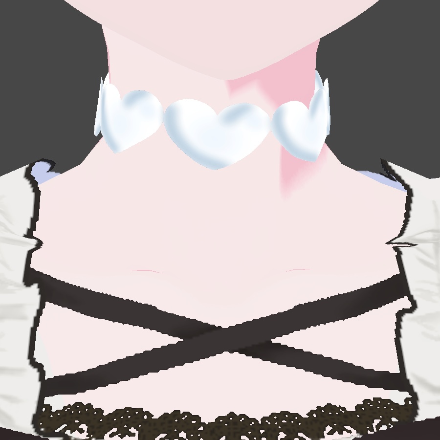 VRoid Collar | Choker | Necklace | "Hair Textures" | Various Colors | Pearl | Necklace | 首飾り