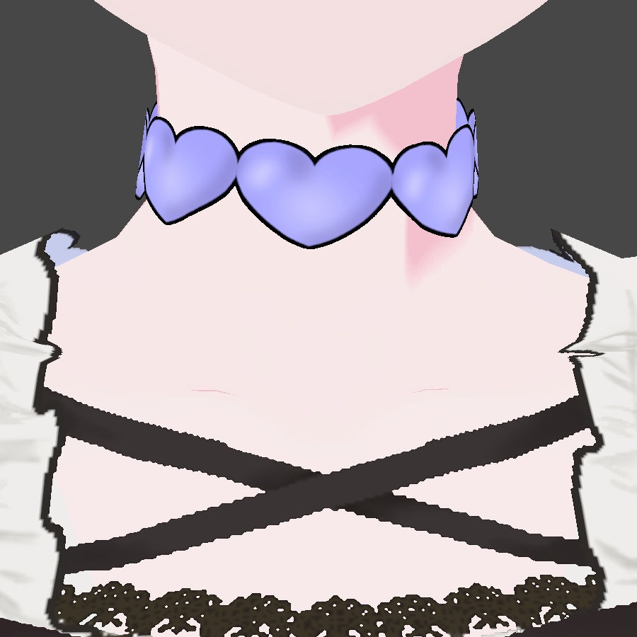 VRoid Collar | Choker | Necklace | "Hair Textures" | Various Colors | Pearl | Necklace | 首飾り