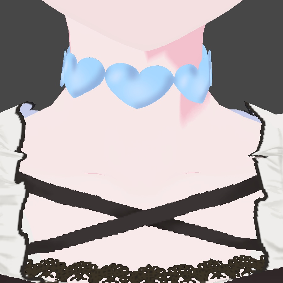 VRoid Collar | Choker | Necklace | "Hair Textures" | Various Colors | Pearl | Necklace | 首飾り