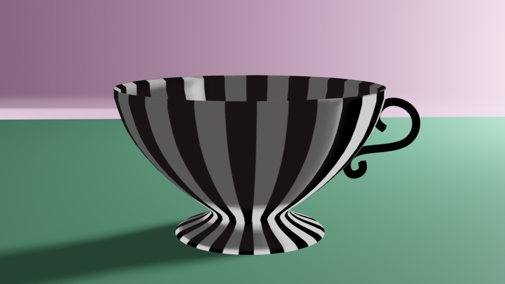 Gothic Teacup | Vtuber Asset | FBX File | ティーカップ