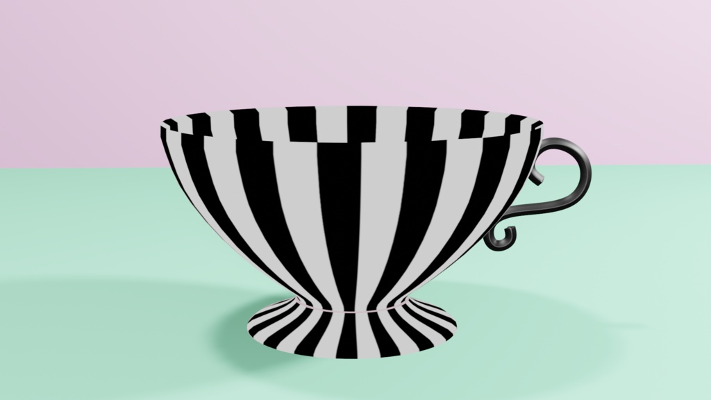 Gothic Teacup | Vtuber Asset | FBX File | ティーカップ