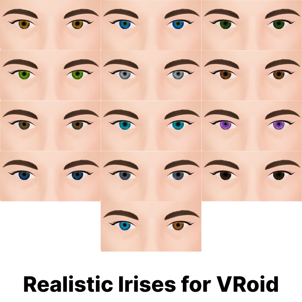 Realistic Eye Irises for VRoid