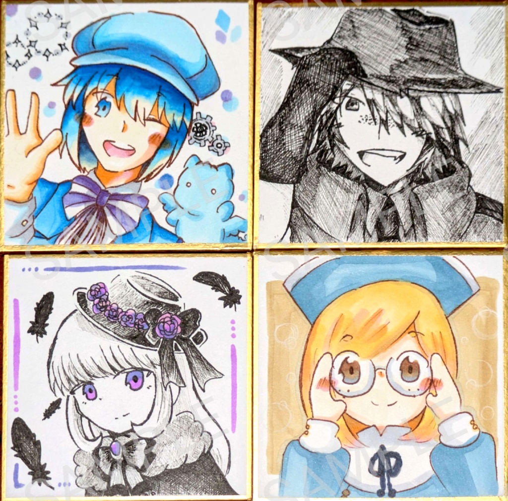 アナログ 色紙 イラストオーダー