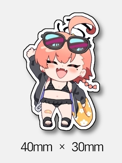 水着ネルちゃんミニステッカー