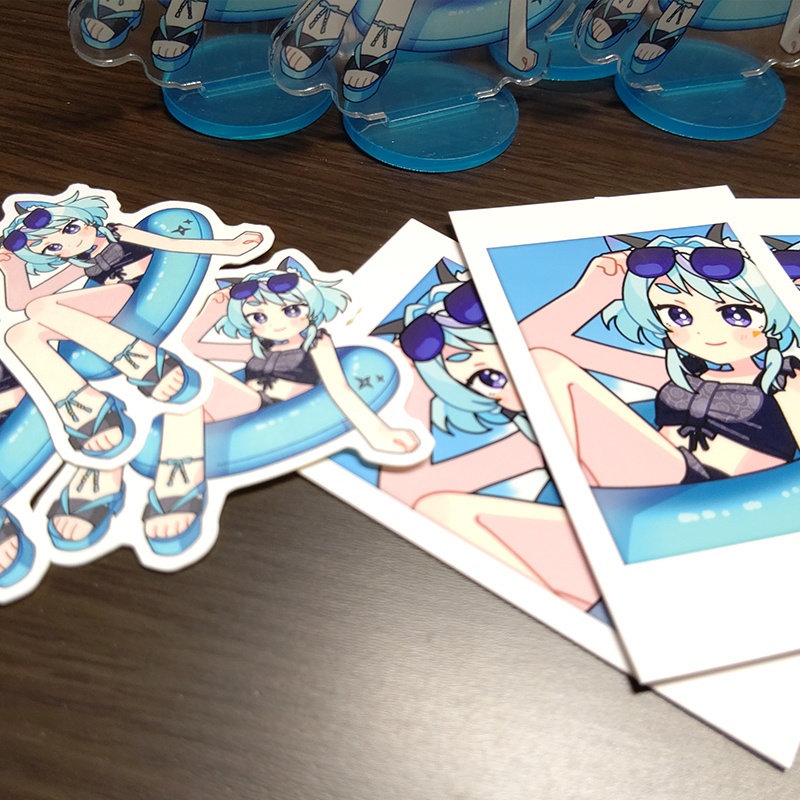 【ちょっと応援価格】水着アクスタセット👙(ステッカー&サイン入りチェキ風カード)