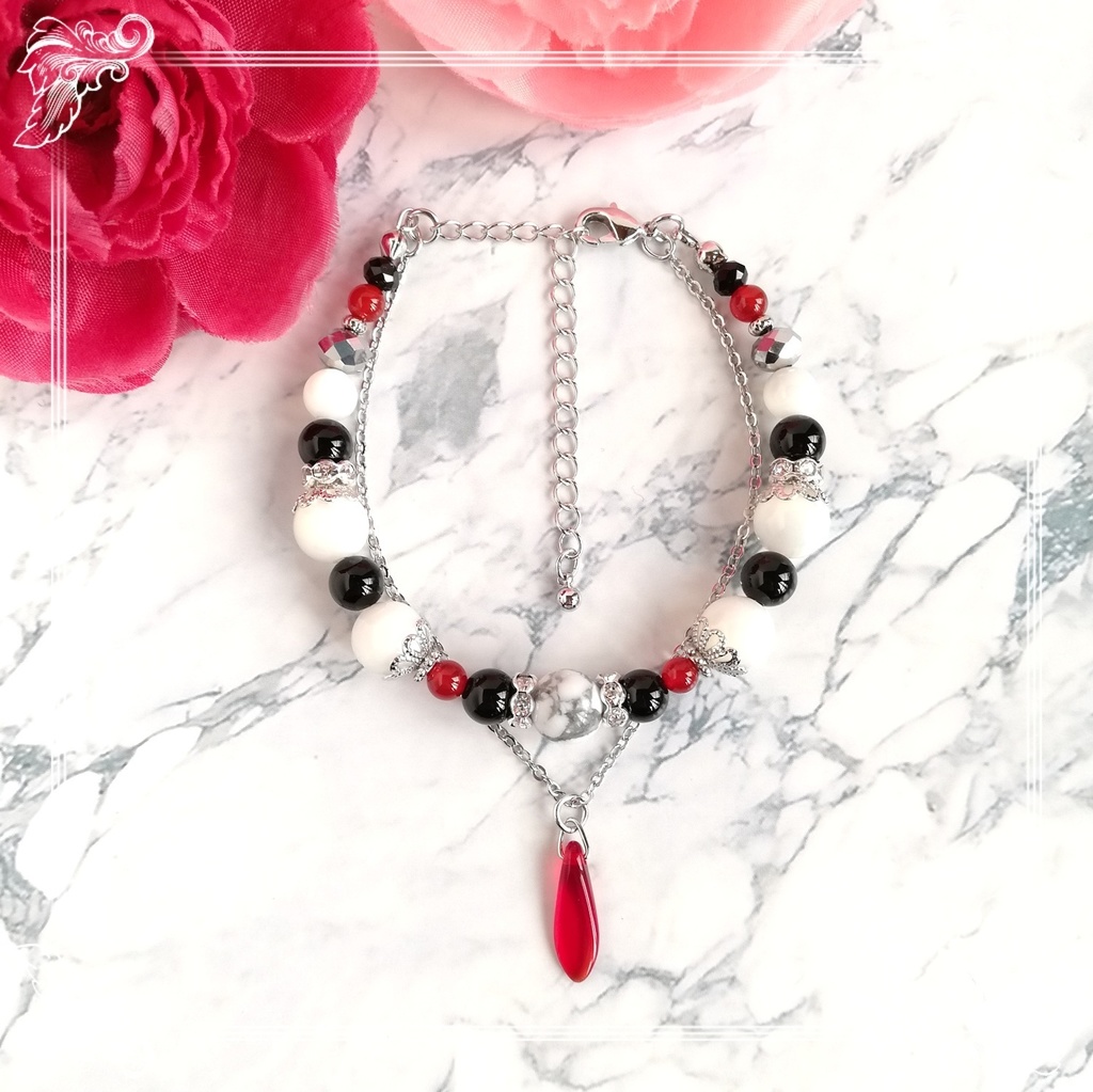 ツイステ クルーウェル先生イメージ天然石2連ブレスレット