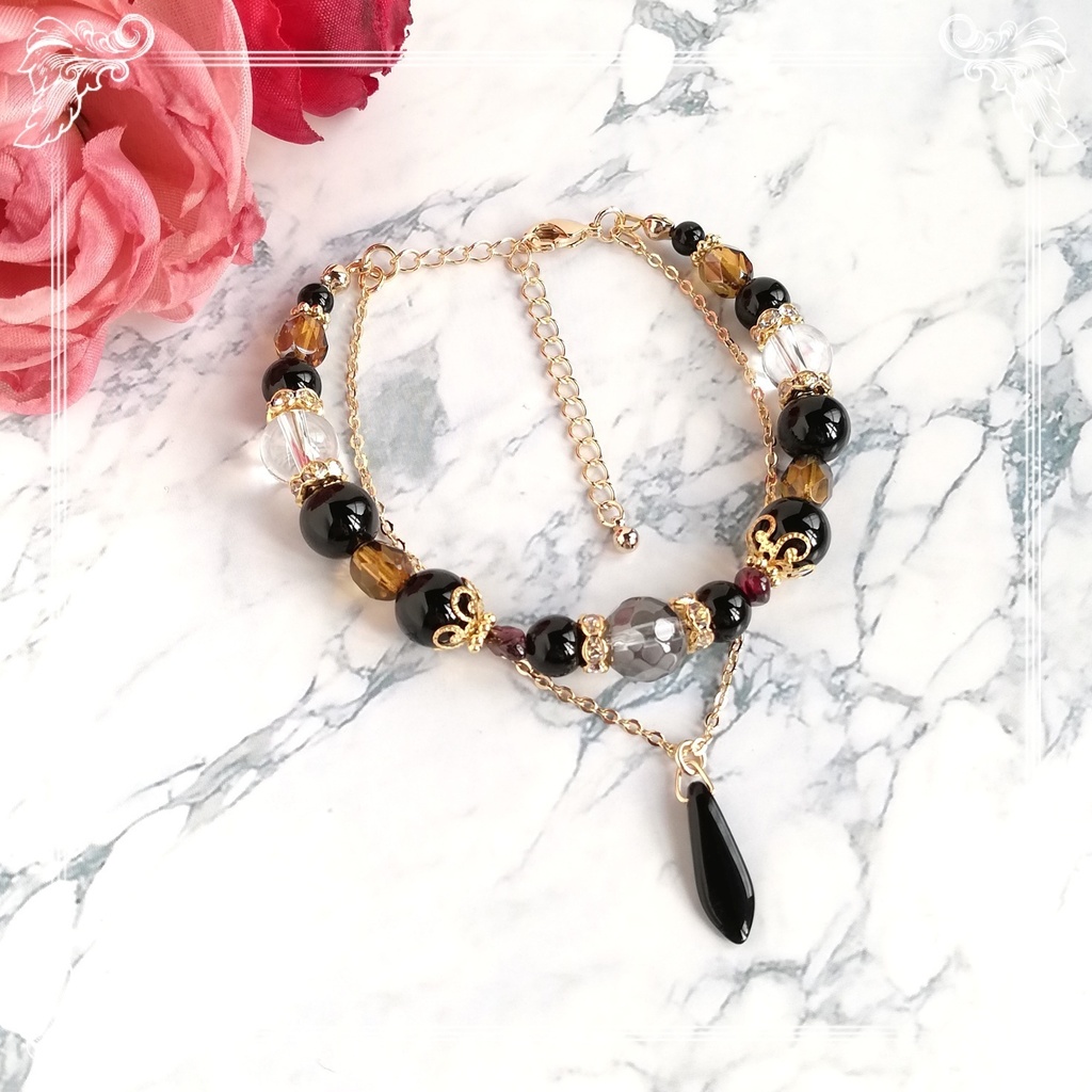 呪術廻戦　夏油傑イメージ天然石2連ブレスレット