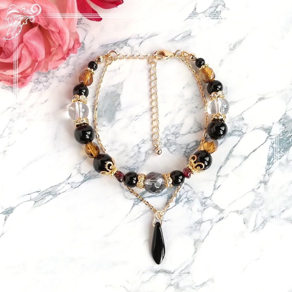 呪術廻戦 夏油傑イメージ天然石2連ブレスレット