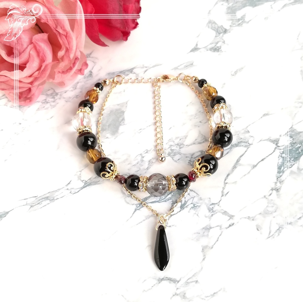 呪術廻戦 夏油傑イメージ天然石2連ブレスレット