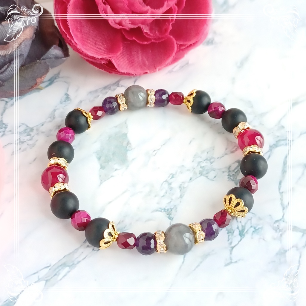 ツイステ　ロロ・フランムイメージ天然石ブレスレット　ハンドメイド