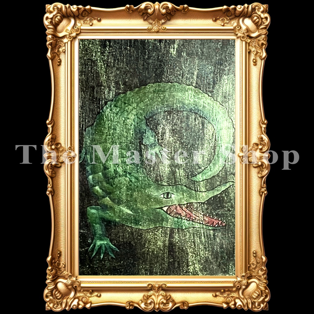オリジナル原画『深緑のワニ 』