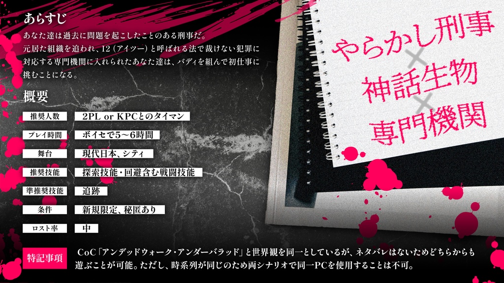 【CoCシナリオ】イントラクタブル・インバディーズ SPLL:E193687