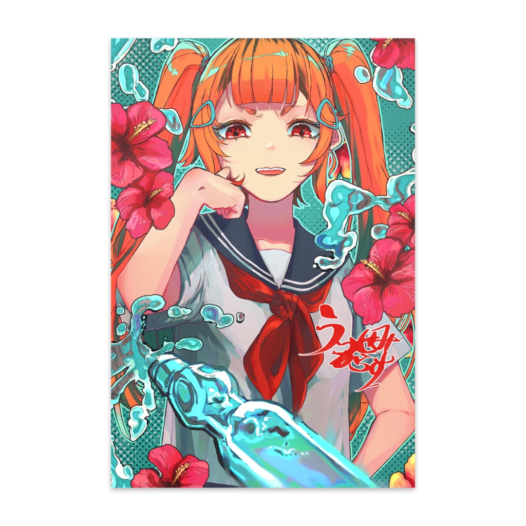 ラムネ×ハイビスカス×セーラー（ポストカード）