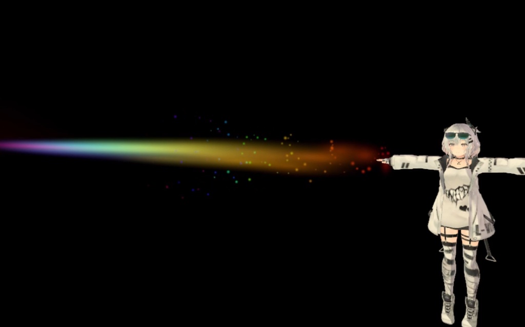 【無料】VRChat想定 ゲーミングブースト(7色のジェット噴流)【Unity】