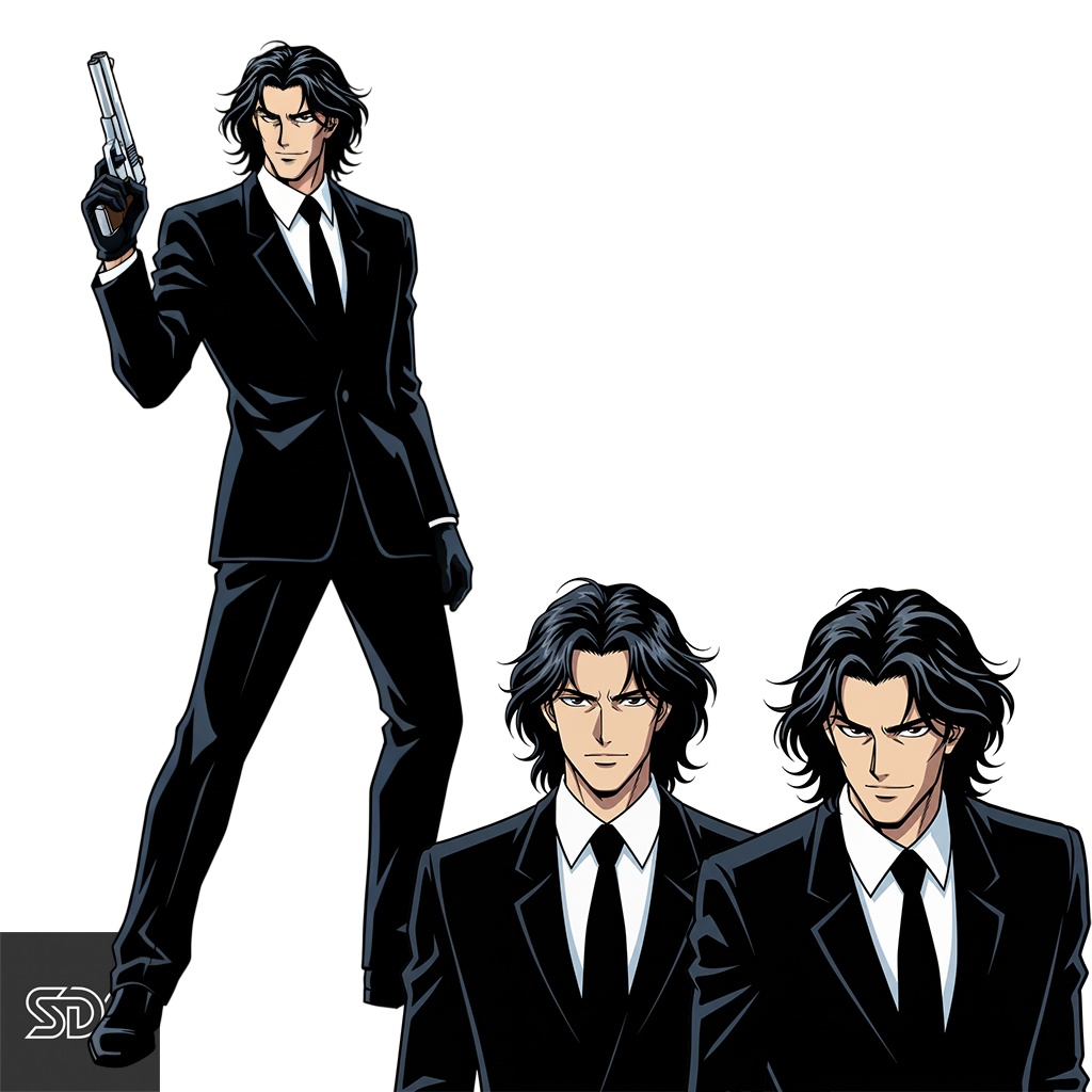 【2DRPG素材 Vol.002】【氷見零司】氷刃の執行者戦闘立繪&表情