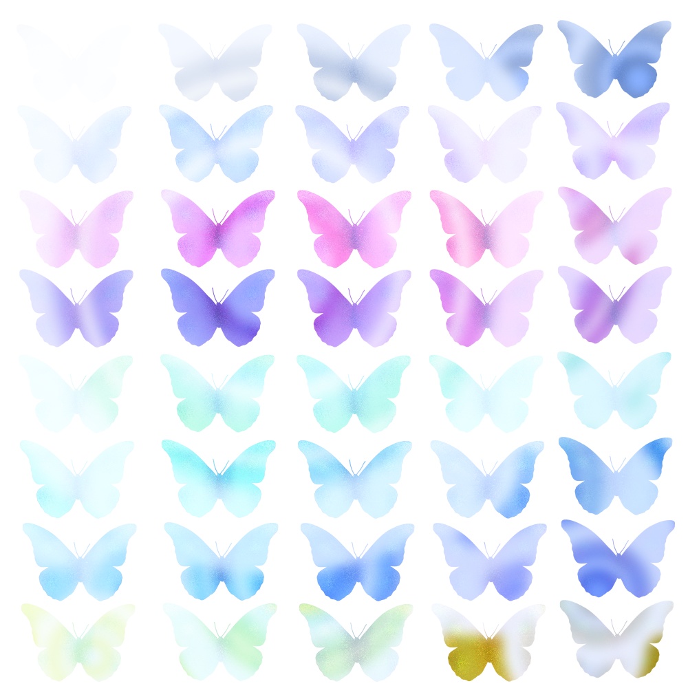 蝶々 【手描きイラスト素材】 