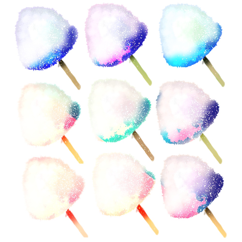 わたあめ【手描きイラスト素材】