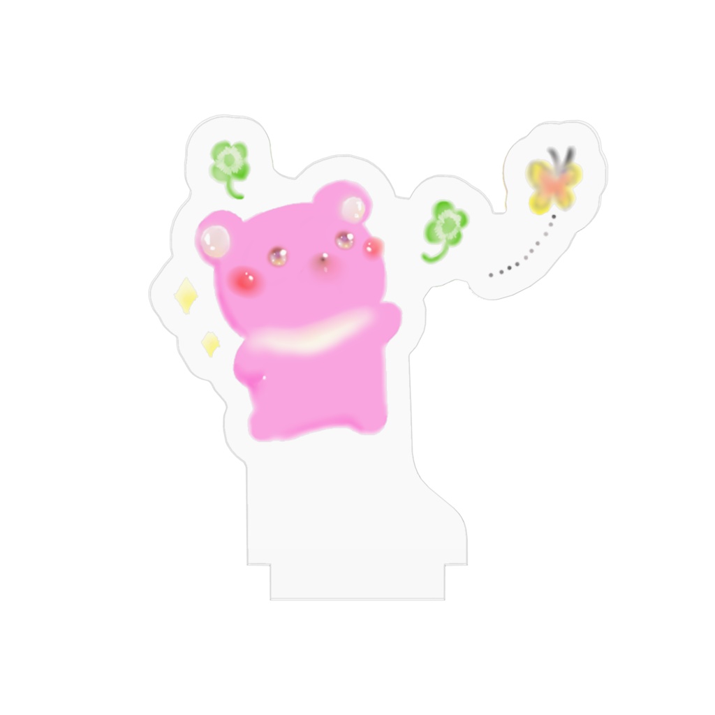四つ葉のくまっぴ アクリルフィギュア