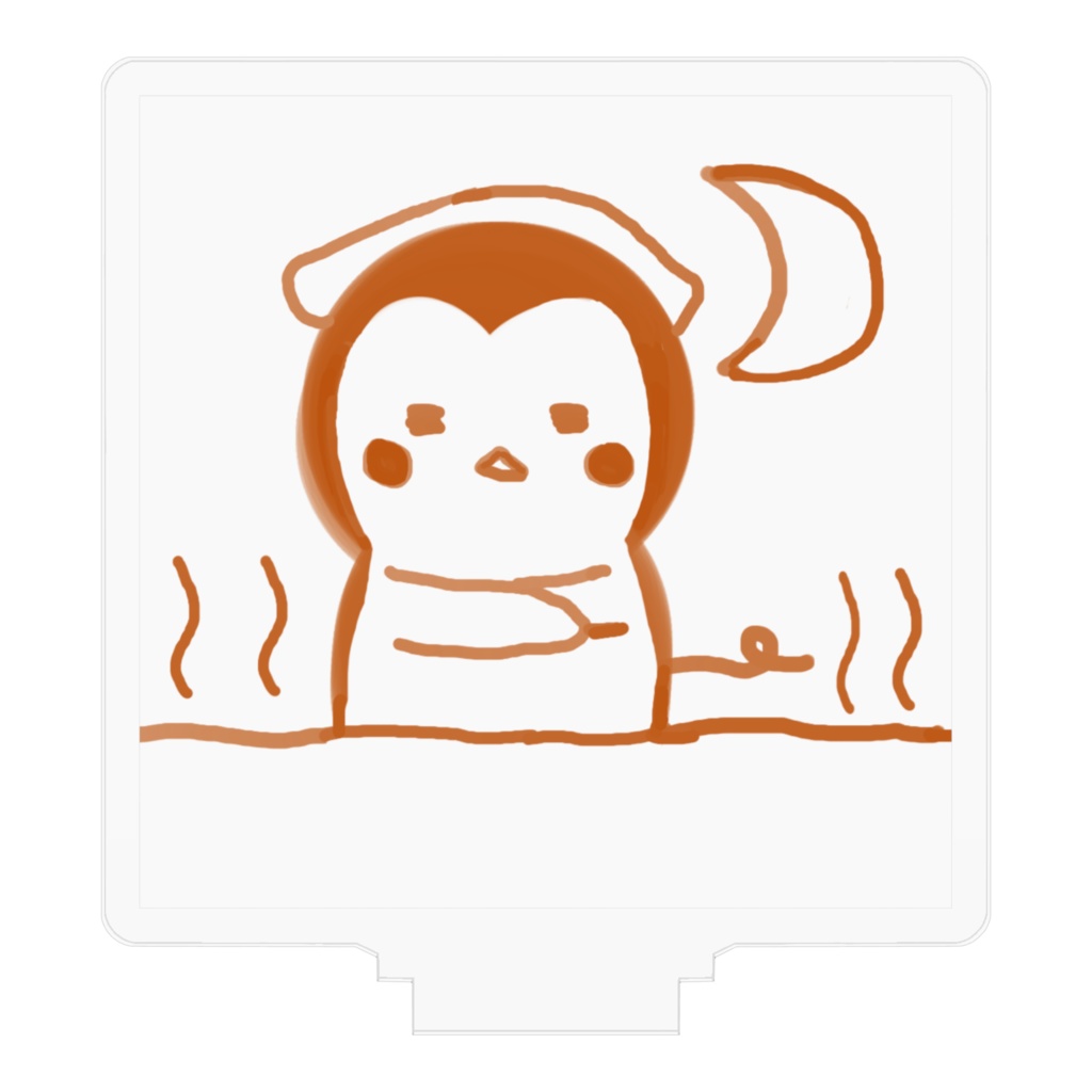 猿温泉で猿も考える アクリルフィギュア