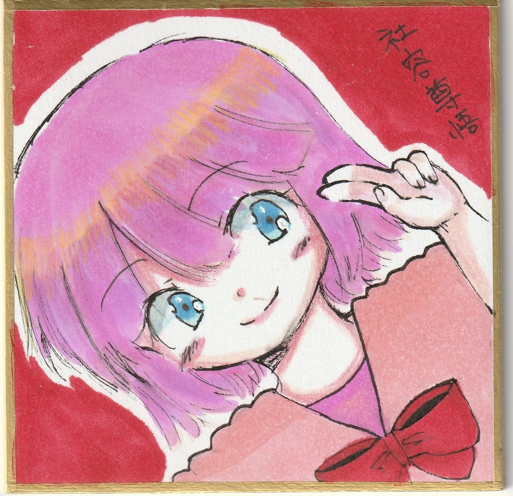ボールペンアート「富士」イラスト原画