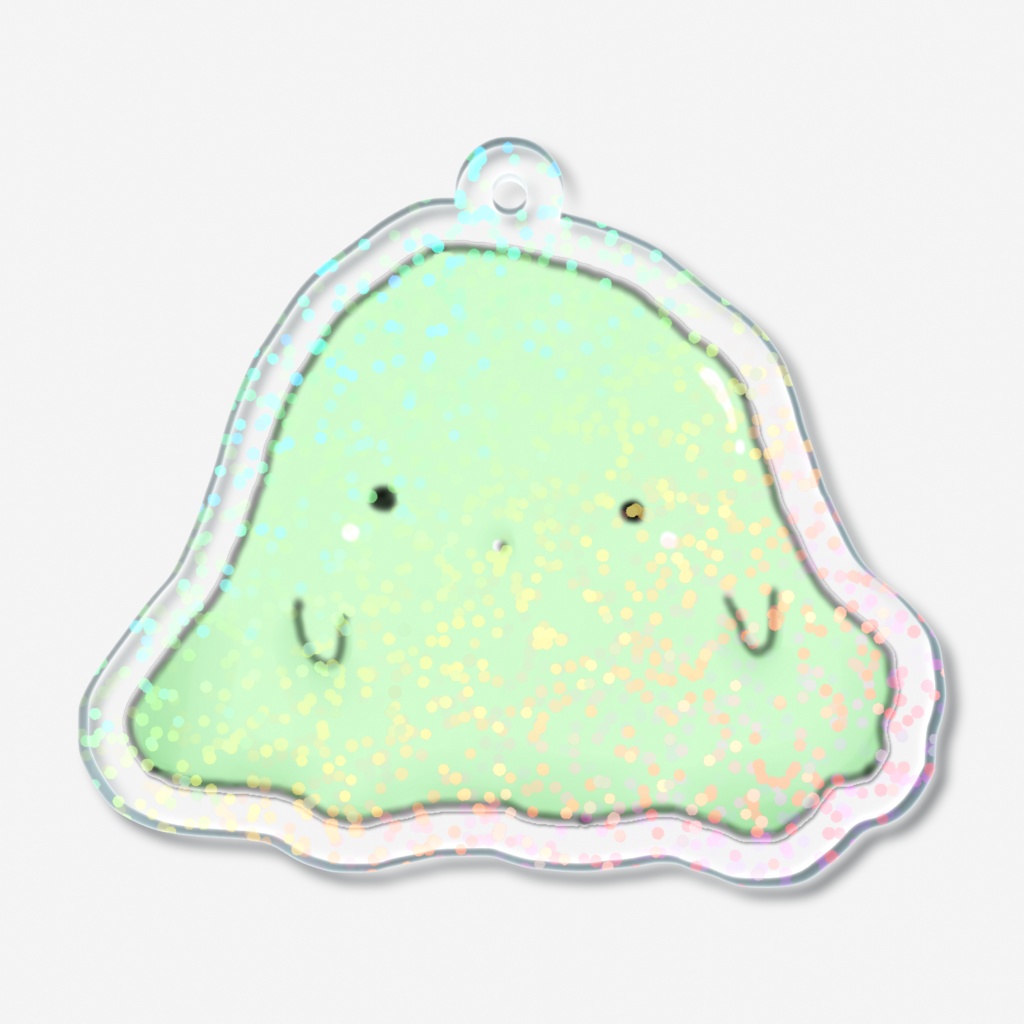緑を大切におばけ　ホログラムアクキー