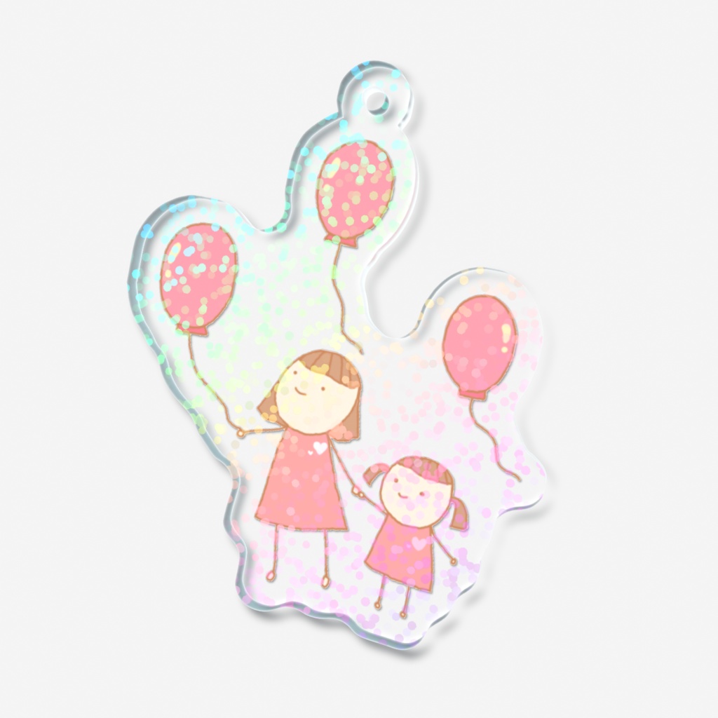 仲良しおやこと風船さんぽ ホログラムアクキー