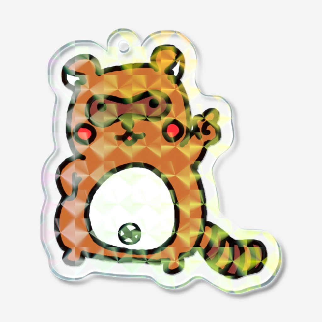 たぬきのたぬぽん　ホログラムアクキー