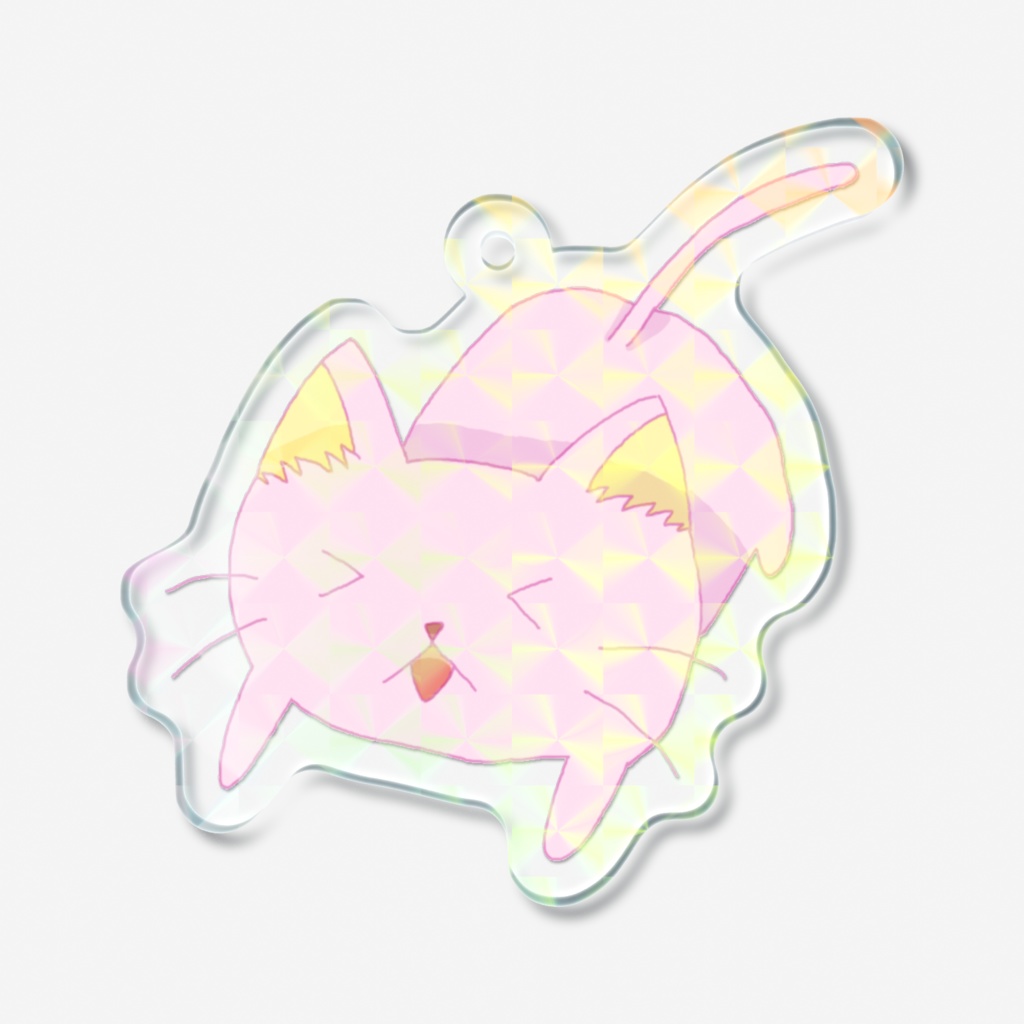 お風呂はいやな顔ニャー　ホログラムアクキー