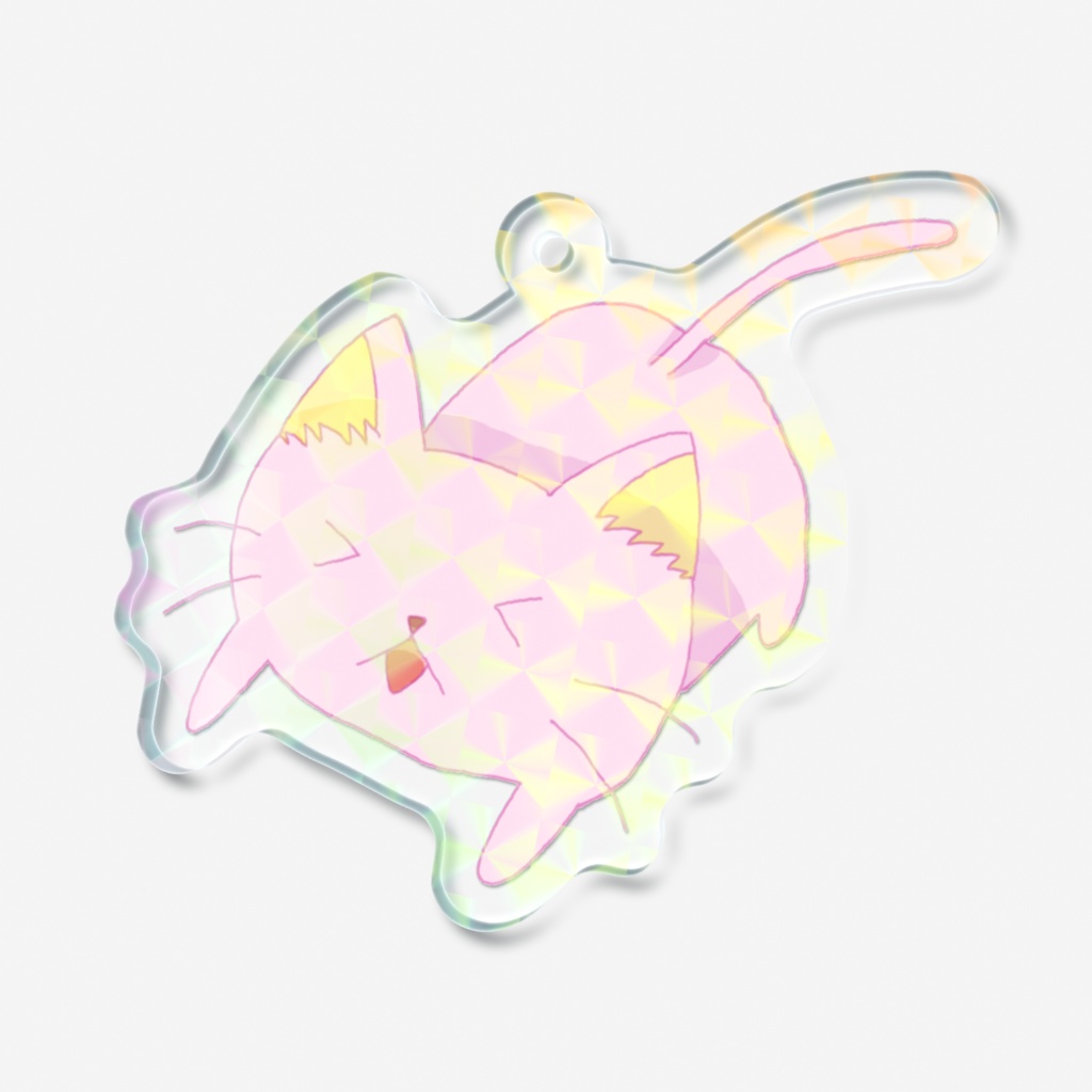 お風呂はいやな顔ニャー ホログラムアクキー