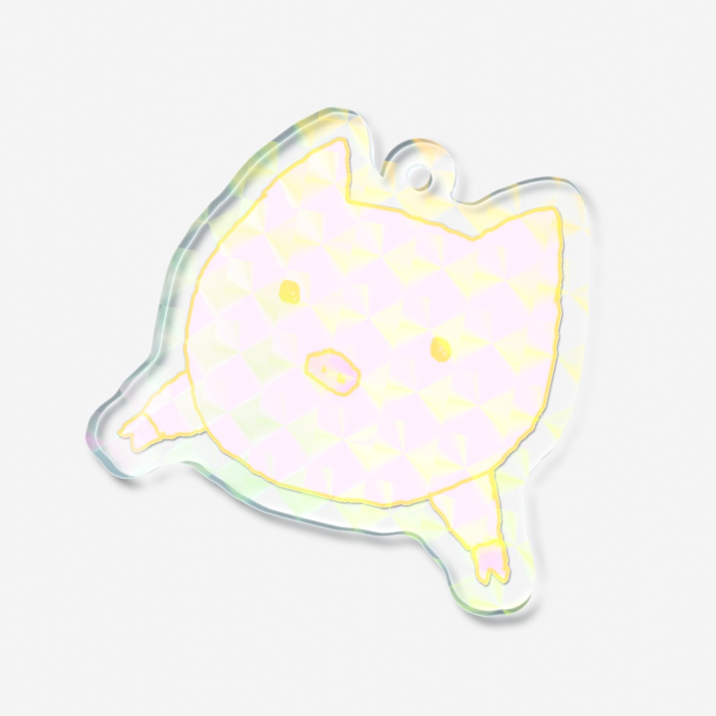 見つめてブタさん ホログラムアクキー