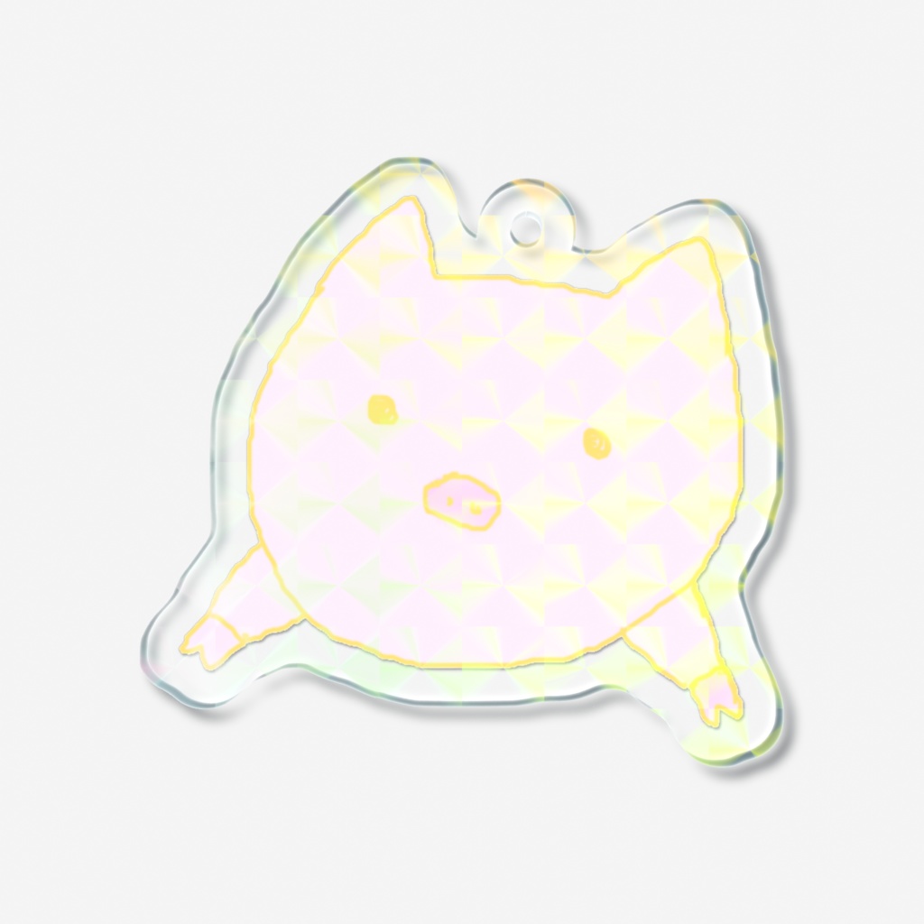 見つめてブタさん ホログラムアクキー