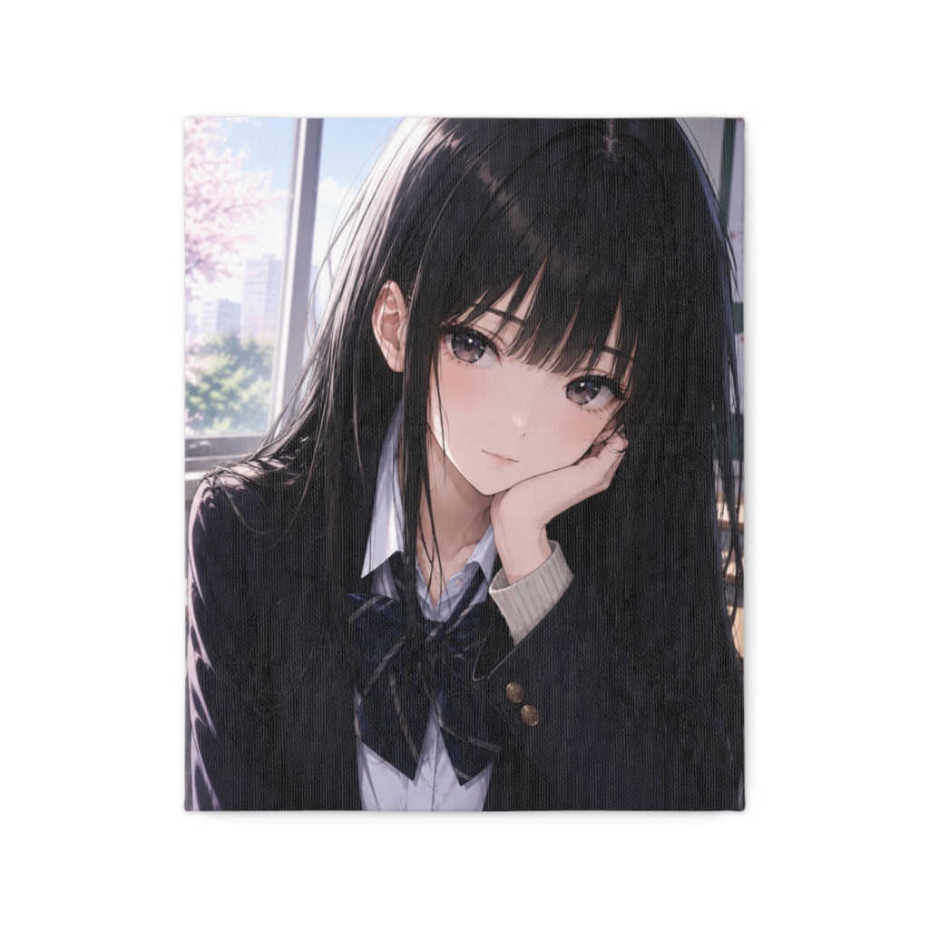 黒髪美少女　キャンバス