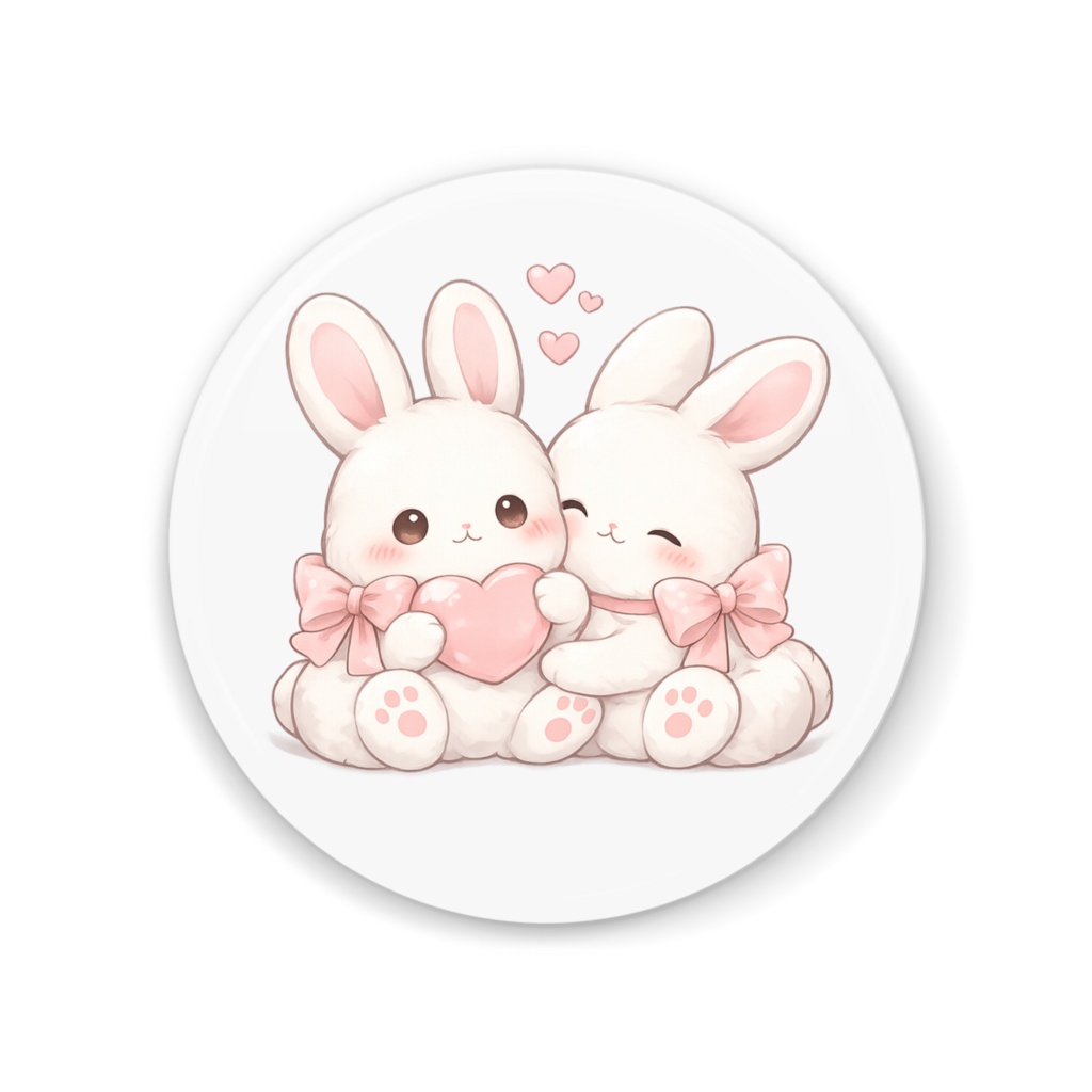 うさぎちゃんハート 缶ミラー