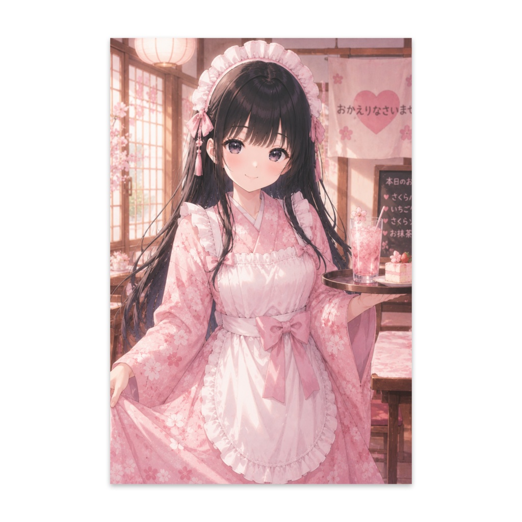 黒髪美少女　ポストカード