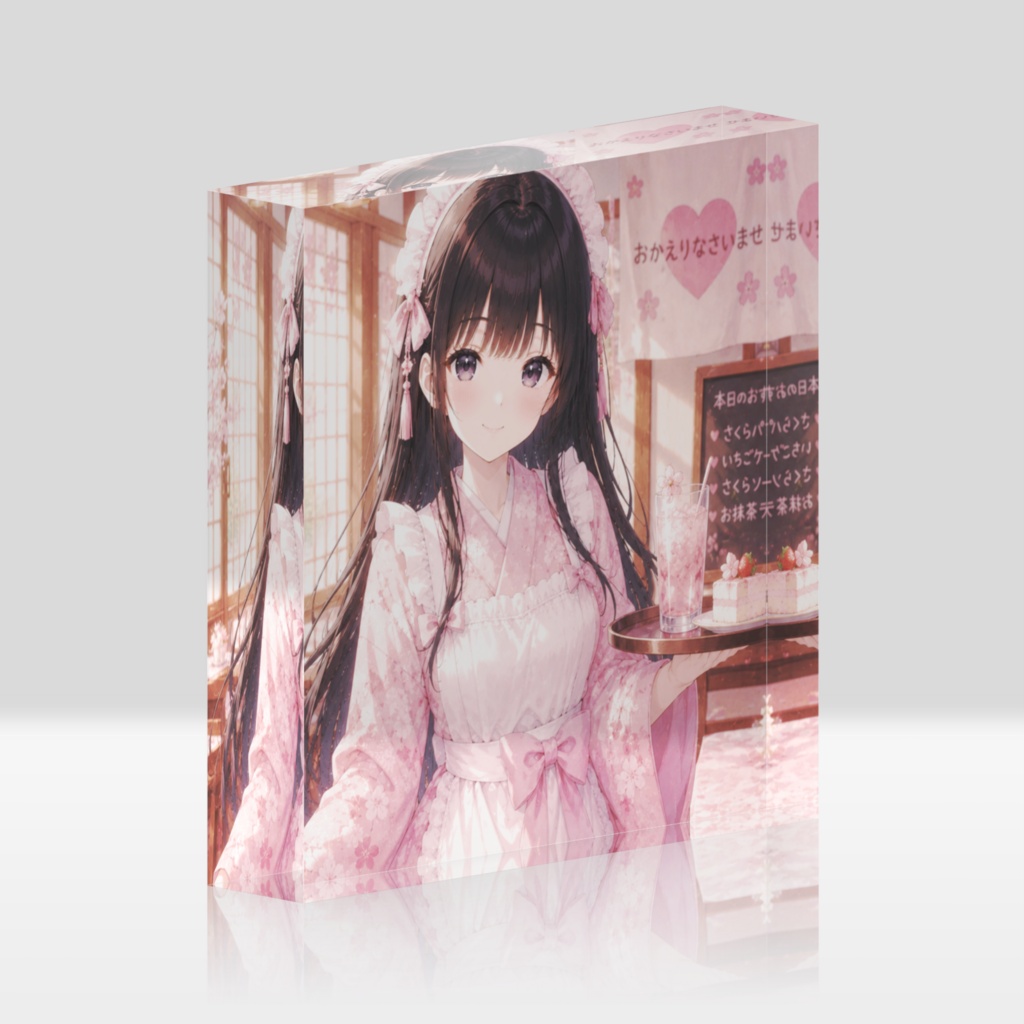 黒髪美少女　アクリルブロック