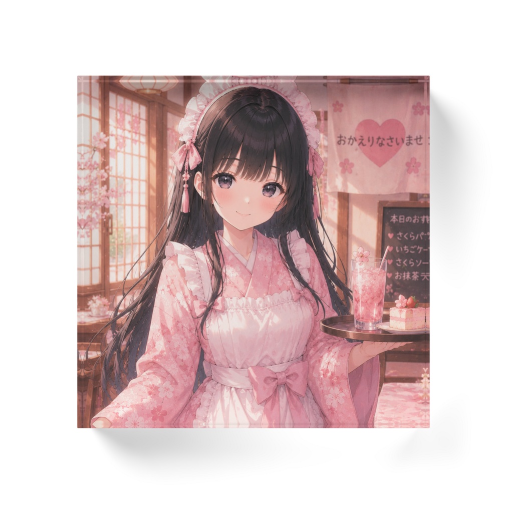 黒髪美少女 アクリルブロック