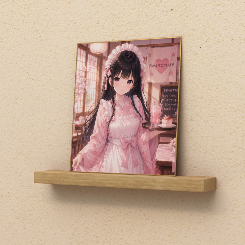 黒髪美少女　色紙