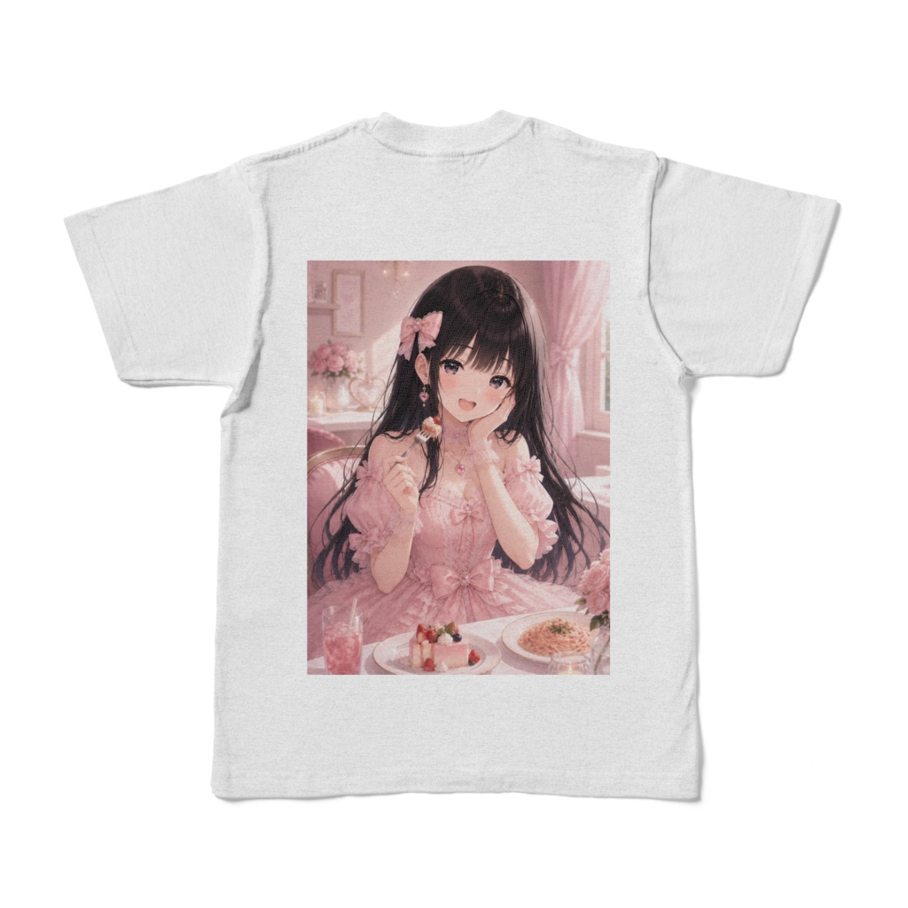 黒髪美少女 カラーTシャツ