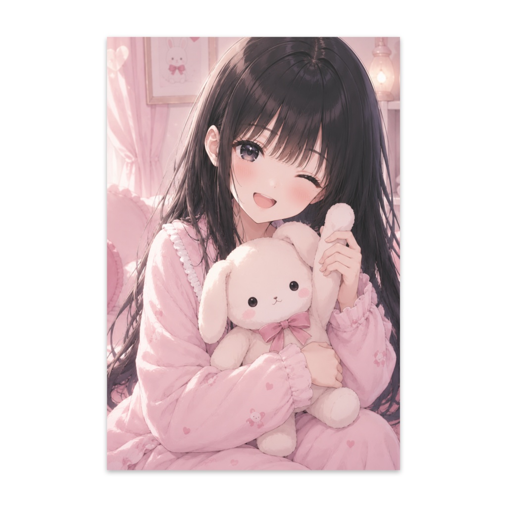 黒髪美少女　ポストカード