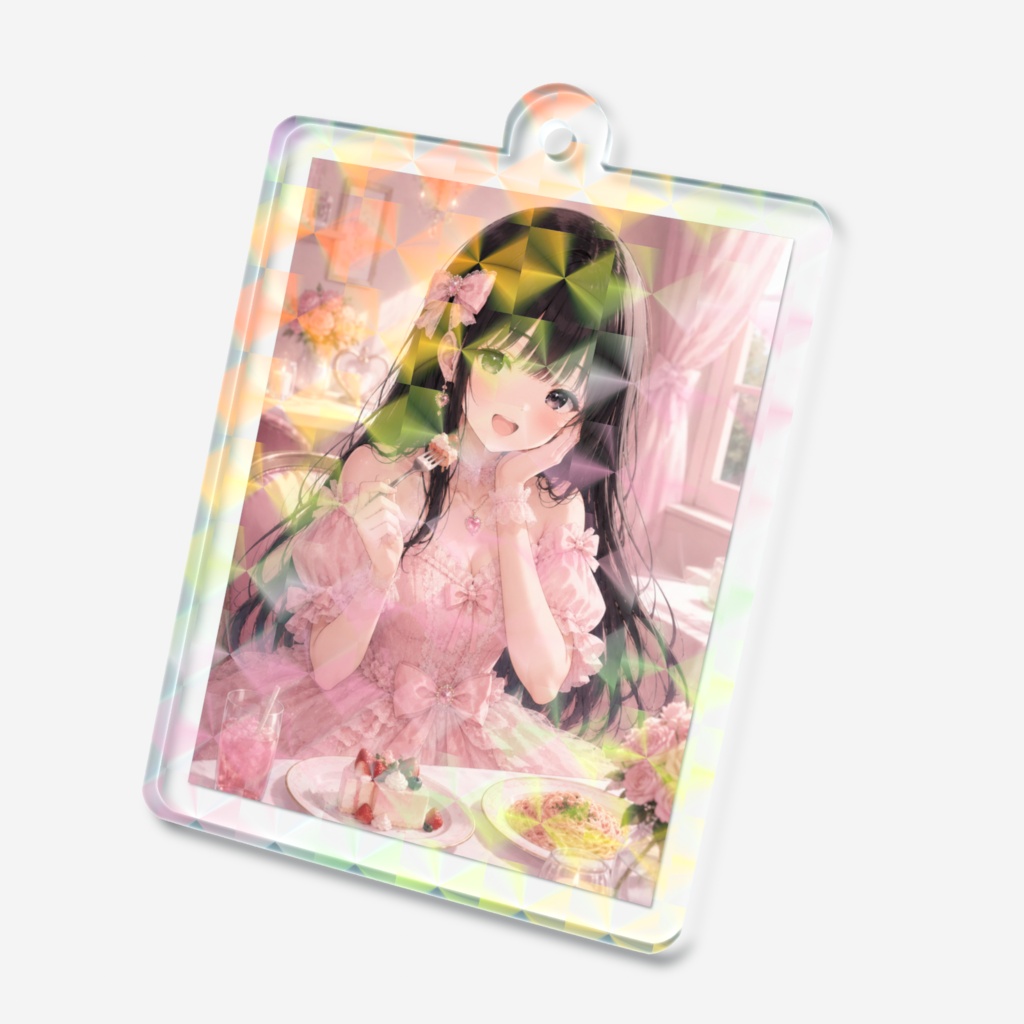 黒髪美少女 ホログラムアクリルキーホルダー