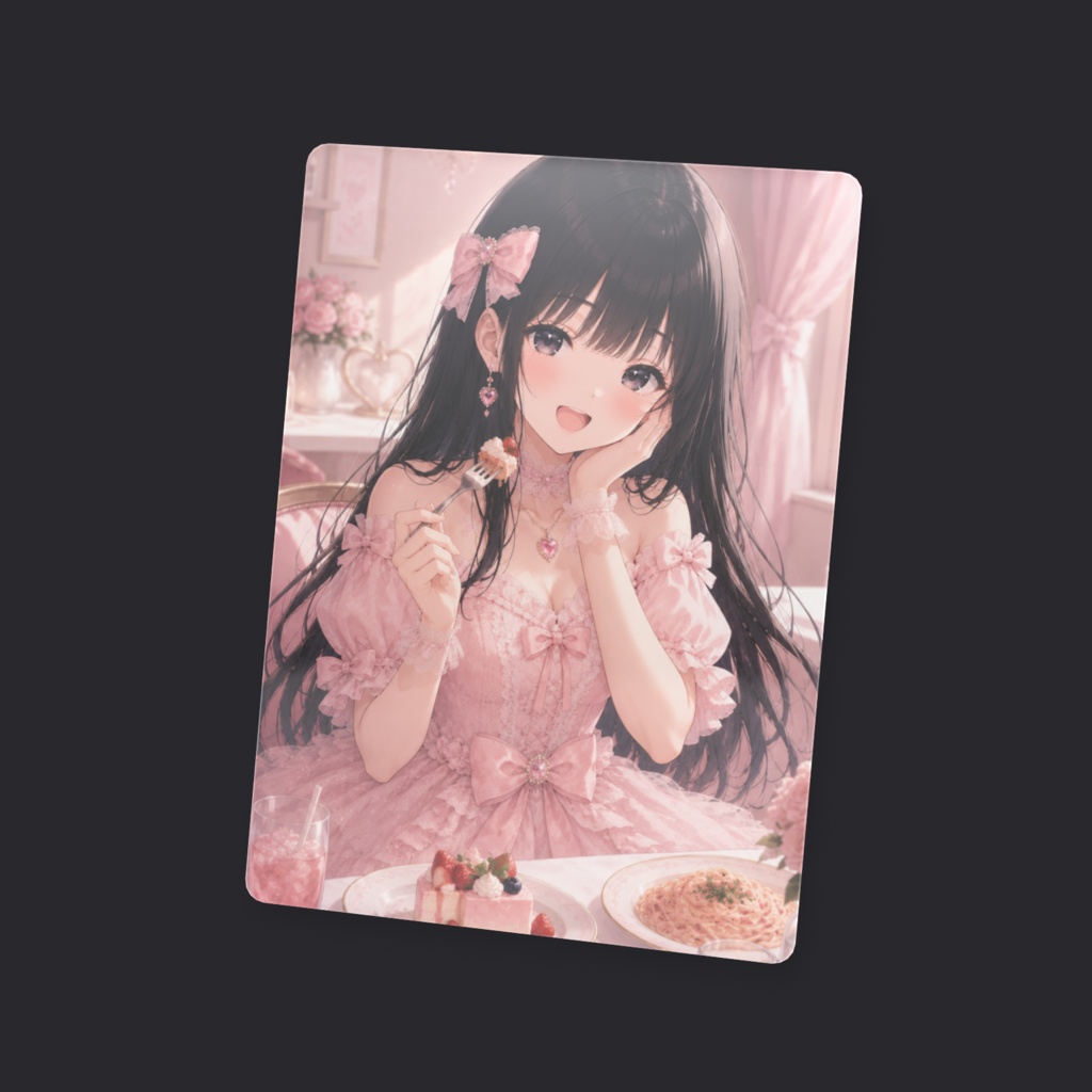 黒髪美少女 クリアカード トレカ