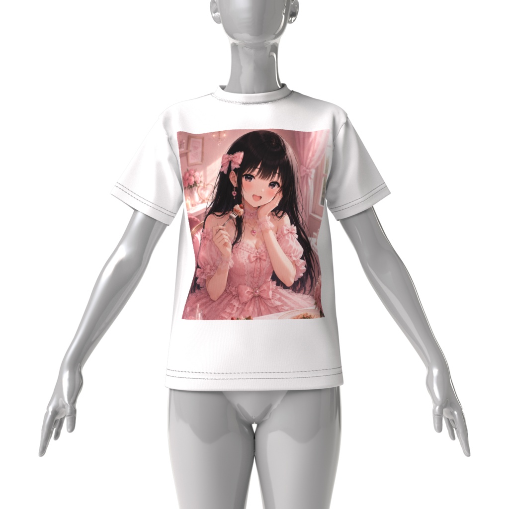 黒髪美少女 ビッグシルエットTシャツ